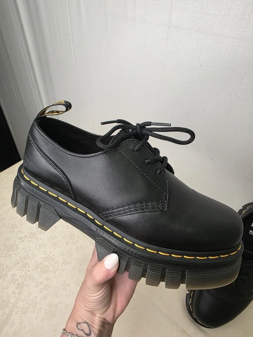 Dr. Martens Audrick 3-Eye Platform Oxford Shoes Black Women’s Size 10 / EU 42